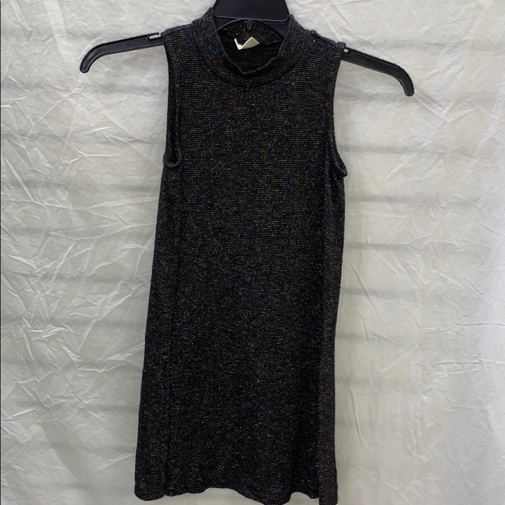 h.i.p. Black dress with woven metallic colors